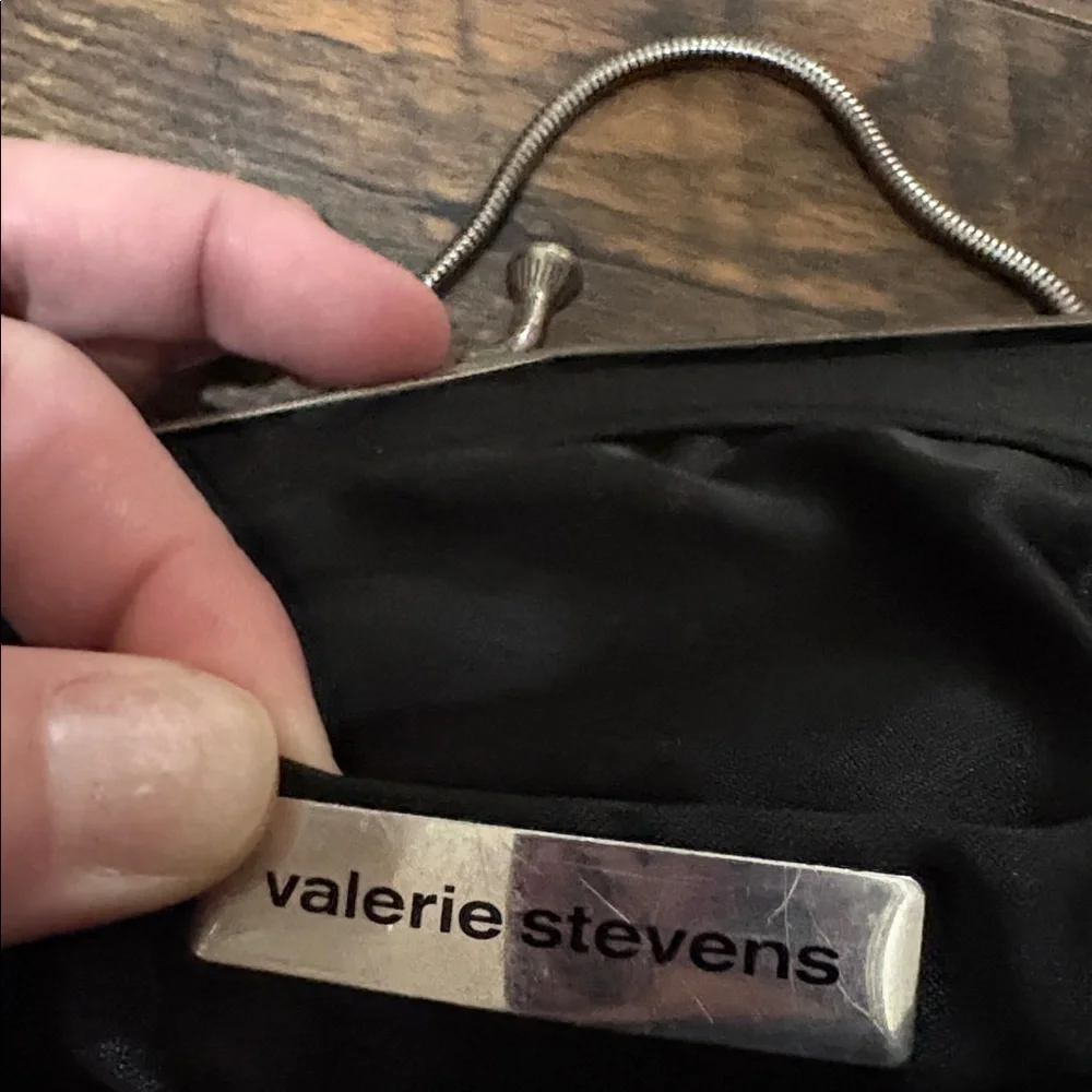 Vintage Valerie Steven’s Elegant Black Beaded Evening Bag‎